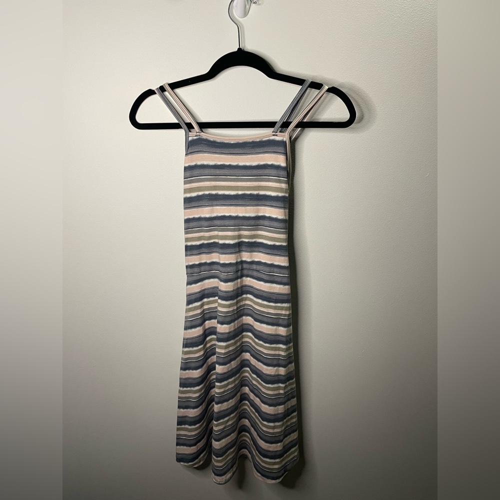 Pact Organic Cotton Swell Striped Strappy Dress Sustainable Outdoors Active